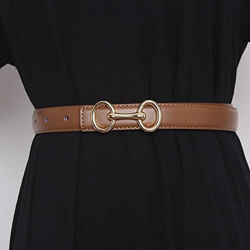 Ženska klasična dvostruka prstena dizajna kožna haljina kaiš, modni pojas za jeans hlače