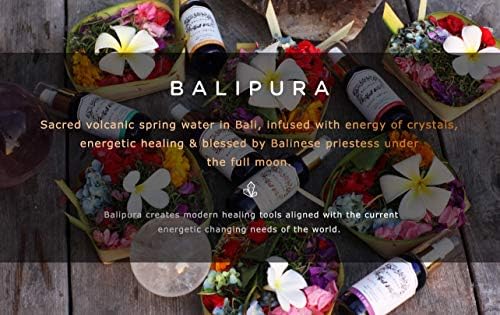 Balipura - 4 pc sorta Aura sprej za čišćenje poklon za poklon set s platnom torbama - infuziran kristalom - organska esencijalna ulja