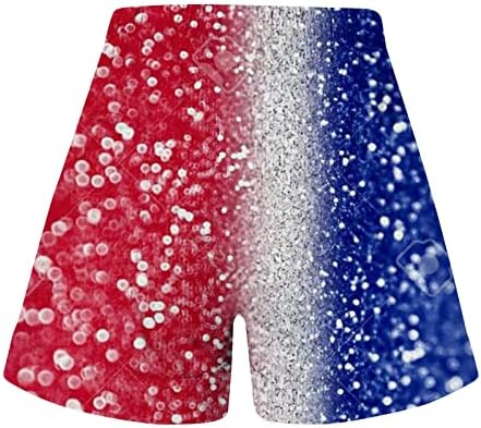 Dan nezavisnosti Žene Sportske kratke hlače Konstrukcije struka za struku Havajska plaža Casual Swim Shorts Shots