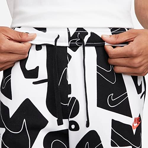 Nike Sportswear Club Fleece+ Black / Crimson DQ4657-010 muški džogeri sa printom