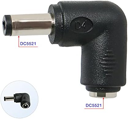 90 stepeni kut dc konektor za napajanje 2,1 x 5,5 mm zavoj muški utikač na 2,1 x 5,5 mm Ženski priključni priključni pretvarač za