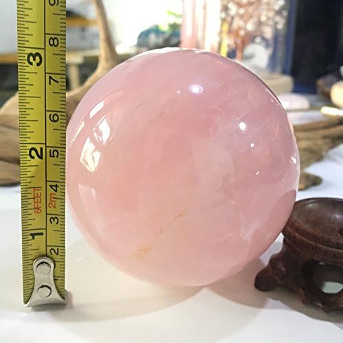 Mosoao Prirodno ružičasti ružičasti ružičasti kvarcketičarni kristalno drago kameno splet s drvenim štandom