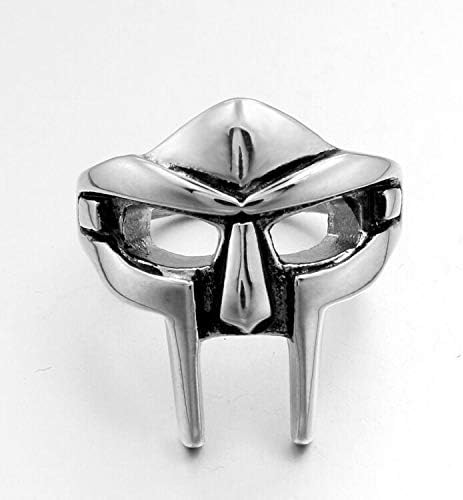 Doom maska Gladiator stil prsten metalni srebrni Nerđajući veličina 7-14 MF nakit za mušku zabavu Najbolji poklon