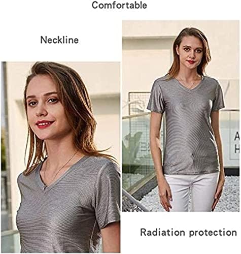 DARZYS Trudnička Odjeća majica od srebrnih vlakana protiv zračenja i odijelo za zaštitu od zračenja za žensku EMF zaštitnu odjeću