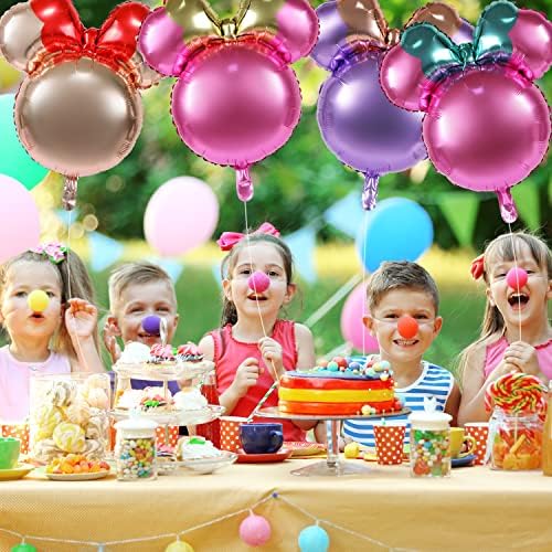 6 kom Baloni za glavu miša, 24 miš Mylar Balloon Jumbo glava miša baloni od aluminijumske folije za rođendanske dekoracije bebi tuš