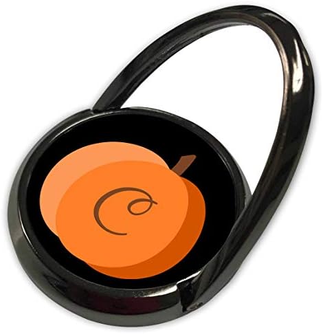 3Droza Marke City - tipografija - Monogram kurzive C unutar narančaste bundeve na crnoj pozadini. - telefonski prsten
