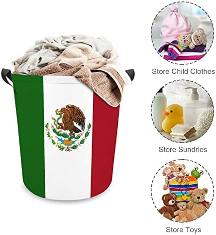 Korpa za veš meksičke zastave sklopiva visoka korpa za odeću sa ručkama torba za odlaganje