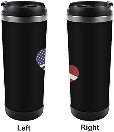 Latvija američka zastava Travel krigle za kavu sa izoliranim šalicama od nehrđajućeg čelika dvostruka zidna boca