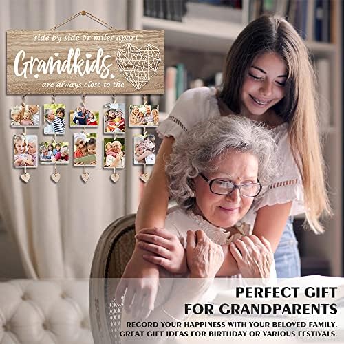 Djela Gifts Frame, rođendanski pokloni za baku od unuka, bake, bake Fotografiju Nana GrandPa Grandmother Gifts Viseći foto prikaz držača za djedove
