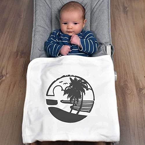 Azeeda 'Palm Drveće motiv' Pamučna beba pokrivača / šal