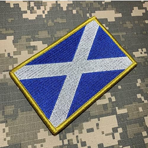 Bp0004v21 Zastava države Scotland izgrađena patch zlatna granična uniforma Kart Kimono, pričvršćivači kuka pričvršćuju se na taktičke