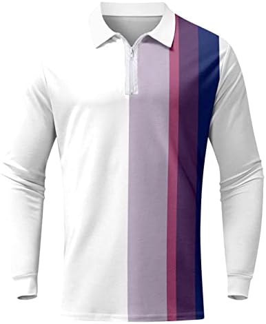 Wocachi 2022 polo majice za muške, dugih rukava, patchwork golf vrhovi ulične cipele Ležerne majica mišića