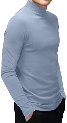 Muška majica kratki rukav Basic mock Turtleneck Slim Fit Underhirt Termalni pulover