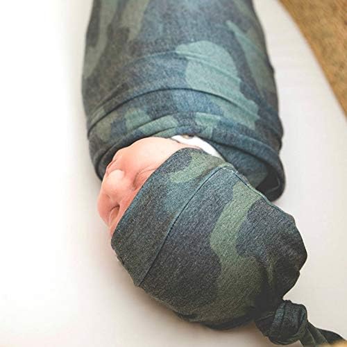 Newbornorođene pokrivače sa beanim hat 4 pakovanjem za dječake kita + kamuflažnu bebu koja prima pokrivač