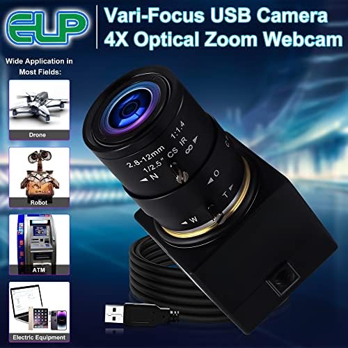 8MP USB kamera sa zumom 2.8-12mm objektivom Web kamera sa varijabilnim fokusom PC kamera Mini UVC USB2. 0 USB sa kamerom za računar