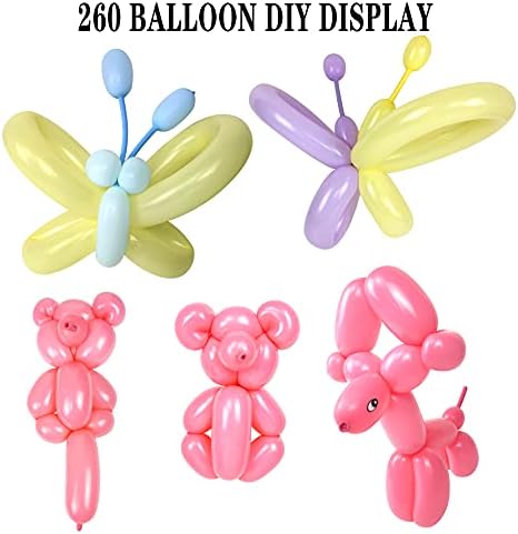 Lxzfcrg 260 baloni, Premium dugi baloni lateks uvijanje Baloni za rođendan vjenčanje Festival Party pastelne boje paket od 100