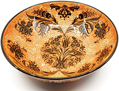 Ručno rađeni turski keramički keramički keramički set od 2 zdjele za posluživanje Xtra-Velike 8 inča i 12 inča