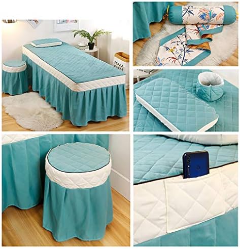 Printing poliester Beauty Bed Cover Set, Nordic Comfortable masažni stol Setovi prekrivača sa rupom za oslonac za lice za kozmetičke salone-c 60x180cm
