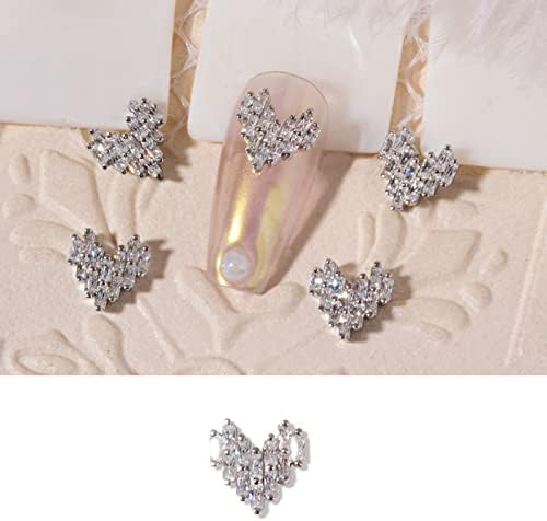 Techinal Heart Shaped nokat Cirkon dijamanti metalni čari Gems kamenje za Nail Art dizajn ljepote ukrasi Craft nakit DIY Cirkon nakit