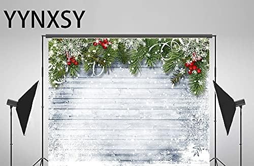 Yynxsy 8x6ft Božićna pozadina Fotografija Pozadina Kuća za odmor Plaznke Snowflake Pozadina Drveni pod Badnjak Eva Pozadina Kućne
