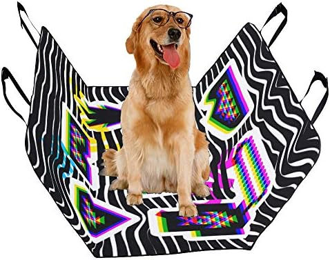 Enevotx Navlaka za pseće sjedište prilagođena hip-hop stilu dizajna modni navlake za autosjedalice za uličnu štampu za pse vodootporna
