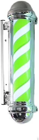 MCNUSS Barber stub svjetlo, Frizerski Salon otvoreni znak zeleno bijelo zidno rotirajuće LED svjetlo, IP54 Vodootporan za uštedu energije,