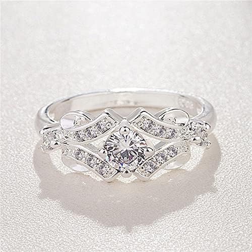 Akrilni prstenovi veličine 6 L prstenovi za žene modni prsten izvrstan Cirkon prsten dijamantski prsten prsten za cvijeće angažman