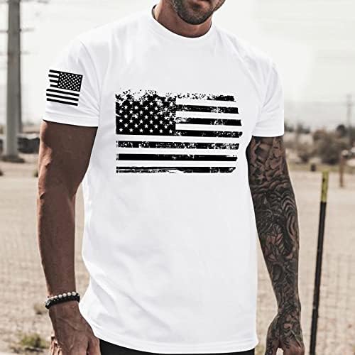 BMISEGM Ljetne prevelike majice za muškarce Muške nezavisnosti Zastava Casual Soft i udobne pamučne majice za muškarce