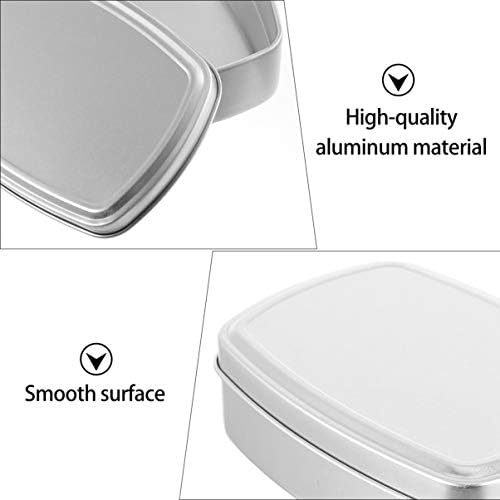 Doitool aluminijumski sapun sapun 2kom-metalni nepropusni držač sapuna sa poklopcem - srebrni držač sapuna putna torbica za tuš, skladište