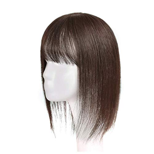 pravi Topper za ljudsku kosu sa šiškama Silktop Base Topper hair Piece Clip in hair Toppers ravni srednji dio Gornja frizura