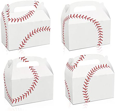 12 paketa Baseball Party Favorit Basebal Sportski tema Party Poklon kutija Candy Snack Goodie torbe Kartonske kutije za rođendanske zabave Ugorištava