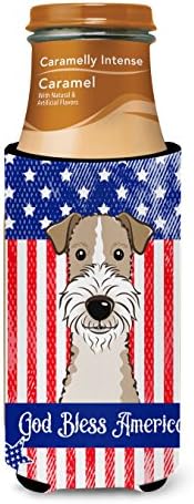 Caroline's Blisures BB2177MUK Američka zastava i žičane kose lisice Terrier ultra Hugger za tanke limenke, može li hladnjak rukav