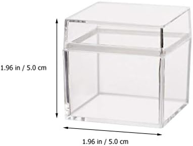 Toyvian 24kom prozirna akrilna kutija sa, malom kvadratnom kockom kontejnerom plastična kutija za bombone za Vanity Jewelry Candy