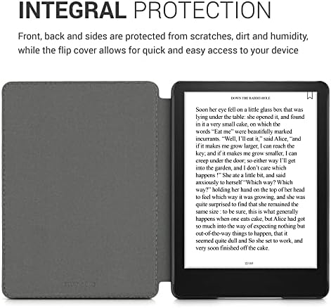 Kwmobile Cork Case kompatibilan sa Kindle Paperwhite 11. Generacija 2021 - zaštitni e-čitač za Flip Cover Folio futrola u stilu knjige-tamno