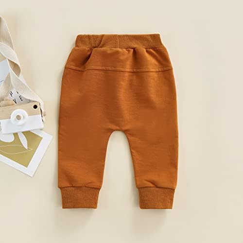 AEEEMCEM BODY BOYS HLAČI Dojenčad pamučne harem hlače Toddler Active Joggers Hlače Ležerne prilike atletskih pantalona Čvrsta džepa