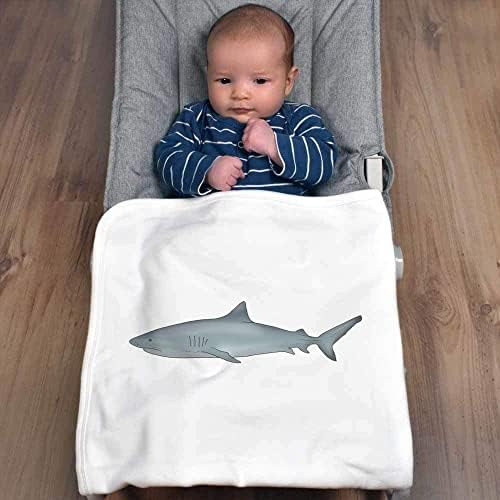 Azeeda 'Grumpy morski pas' Pamuk Baby pokrivač / šal
