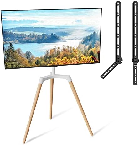 Putorsen Bundle Premium Easel TV postolje za 50-65 inča LED LCD OLED televizore i nosač za montažu zvučne bake, 2items, crno-bijelo