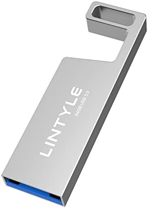 Lintyle 64GB Flash Drive High Speed ​​USB 3.0 Flash Drive 64G 64GB Thumb Drive Metal USB pogon Prijenosni memorijski štap sa privjeskom