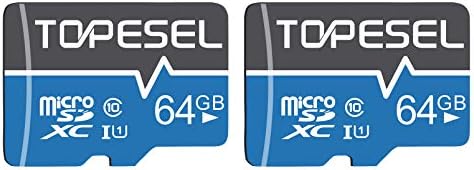 Topesel 64GB Micro SD kartica SDXC 2 Pakov memorijske kartice UHS-I TF Card Class 10 za kameru / telefon / Galaxy / Drone / Dash Cam / GoPro / tablet / kom