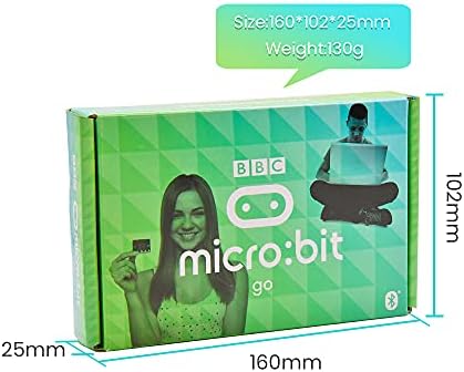 Keyestudio Micro: bit v2 go kit originalni mikrobit v2 starter kit, sa mikro: bitnim V2, držačem baterije, mikro USB kablom