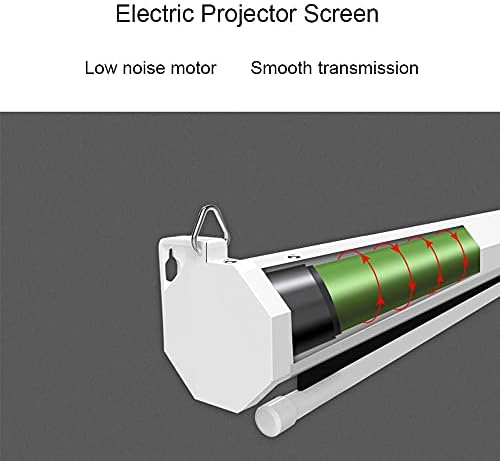 KXDFDC projekcijski ekran 100 inča 16: 9 mat beli električni motorizirani ekran sa daljinskim upravljačem od 12 V za kućni bioskop