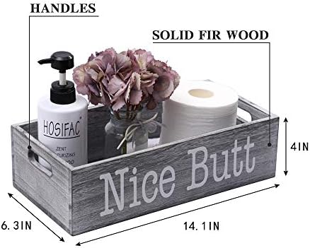 Hosroome Nice Buttlockor Decor Box Toaletni papir za kupatilo DECTOR Searhouse Rustikalno skladištenje drva za smeće za smeće za kućni