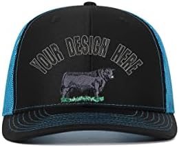 Prilagođeni personalizirani vest zapadnu farmu životinjska krava goveda Angus Bull za muškarce 112 kamiondžija dizajn šešira Tvoj