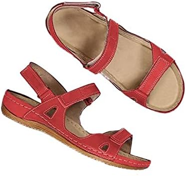 Ženske Casual Wedge sandale Hook & Loop ljetne cipele s podrškom za luk jednostavne papuče Vintage sandale za hodanje