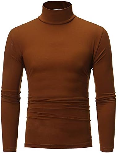 ZDDO muške casual Slim Fit Turtleneck T majice Dugi rukav Basični pulover Termalno donje rublje vrhovi kornjače za muškarce