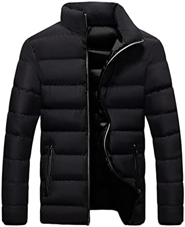 UOFOCO jakne za Wen Jesen zimsku čvrstoću boju Zip Gowp Gowrizirani topli jakni pakirani muški lagani kaput