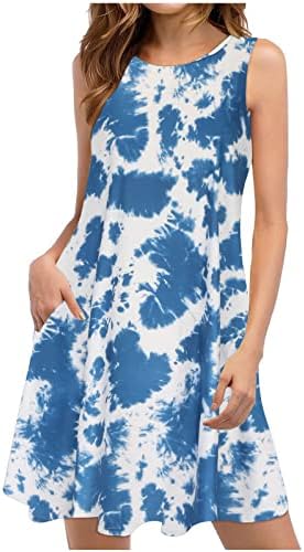 Proljeće & amp; ljetna haljina za žene 2023 štampana haljina bez okruglog vrata do koljena
