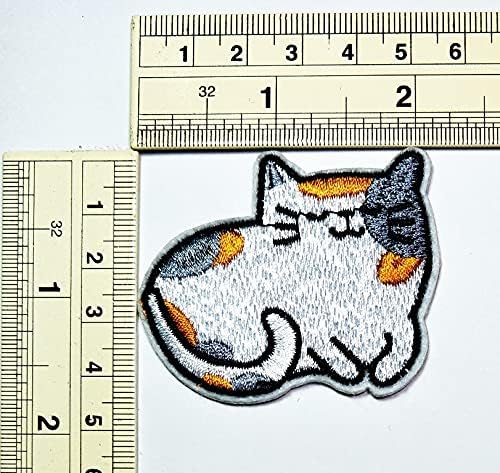 Umama Patch Set od 4 male mačiće mačke slatka crtana Dječija naljepnica tkanina za mačke pet gvožđe na vezenim zakrpama aplikacije