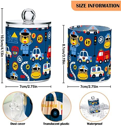 Cartoon Car Pamuk Worder kupaonske posude Staklone posude sa poklopcima Pamuk Pamuk Ball Pad Holder Jar za pamučne brisene kuglični