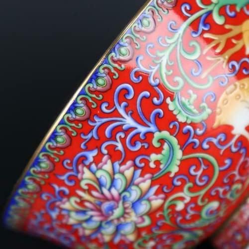12cm Kineska Jingdezhen Famille Rose Porcelain Glaze Jeleer Cvjetni uzorak posuda